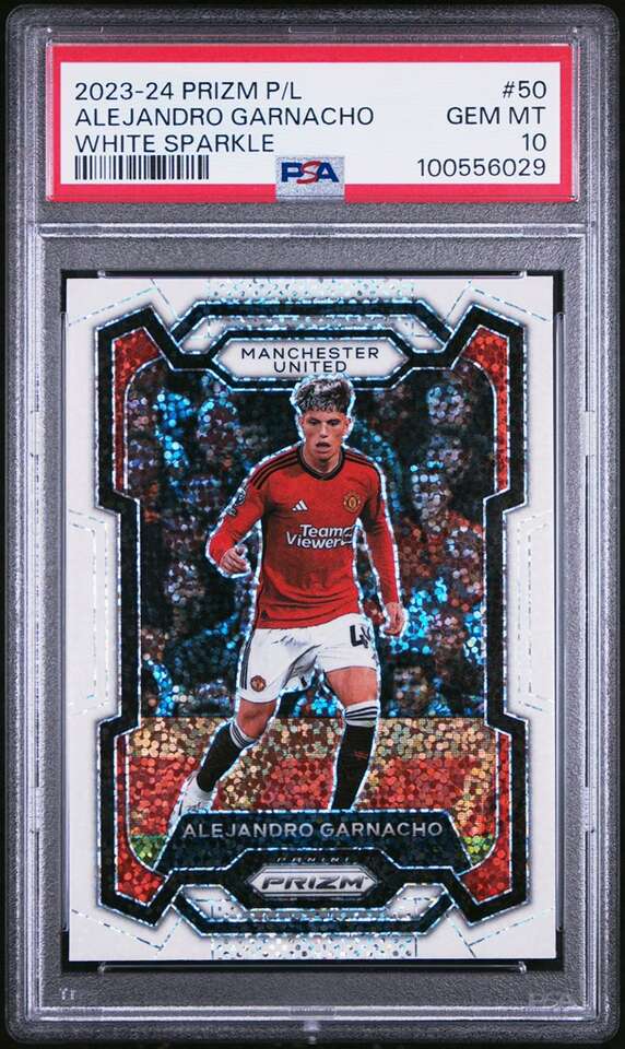 2023 Prizm P/L Alejandro Garnacho White Sparkle