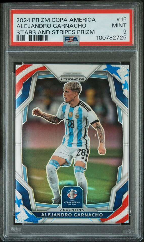 2024 Prizm Copa America Alejandro Garnacho PSA 9