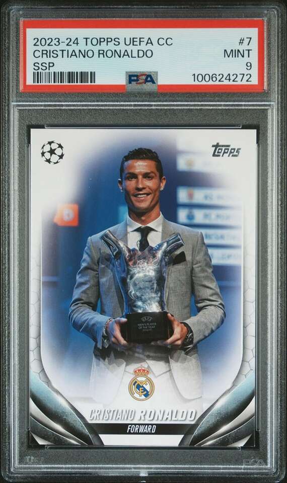 2023 Cristiano Ronaldo Topps UEFA SSP PSA 9