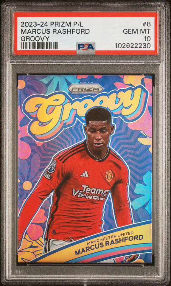 2023 Prizm Marcus Rashford Groovy #8 PSA 10