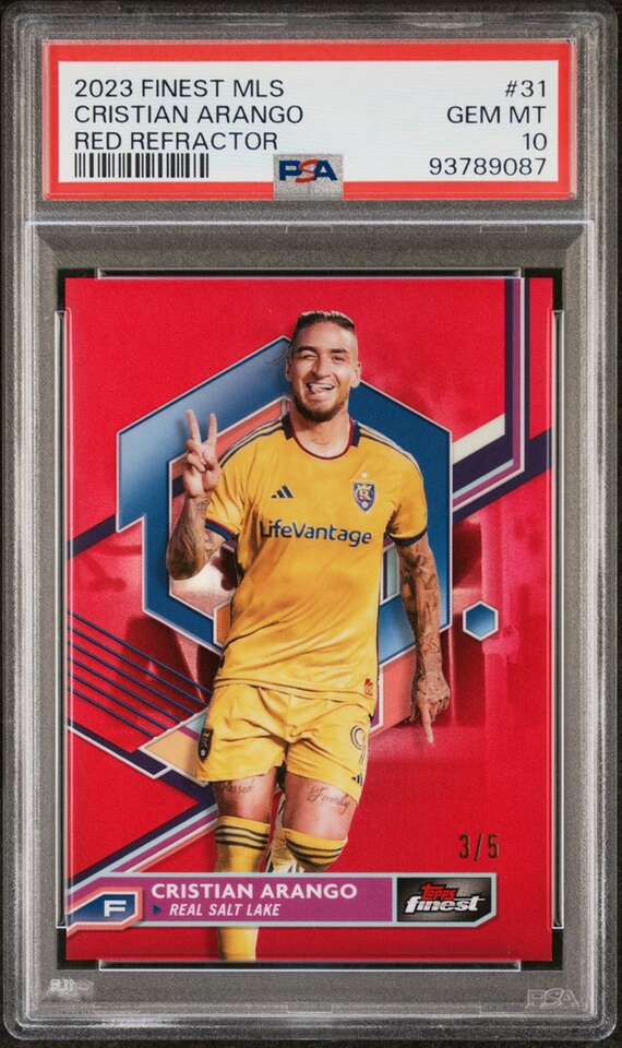 2023 Topps Finest MLS Cristian Arango Red Refrac