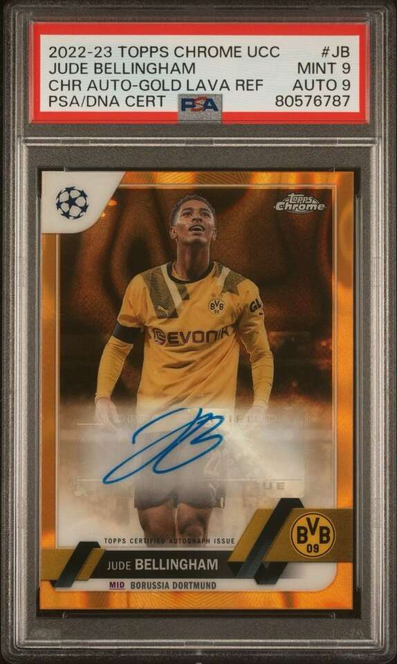 2022 Topps Chrome Jude Bellingham Auto Gold Lava