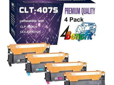 New Samsung CLP325 Laser Toner 4pc Combo CLT407