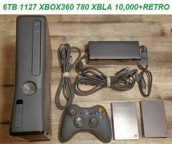 JTAG Xbox 360 8TB mod 1127 Xbox 360 682 XBLA Games