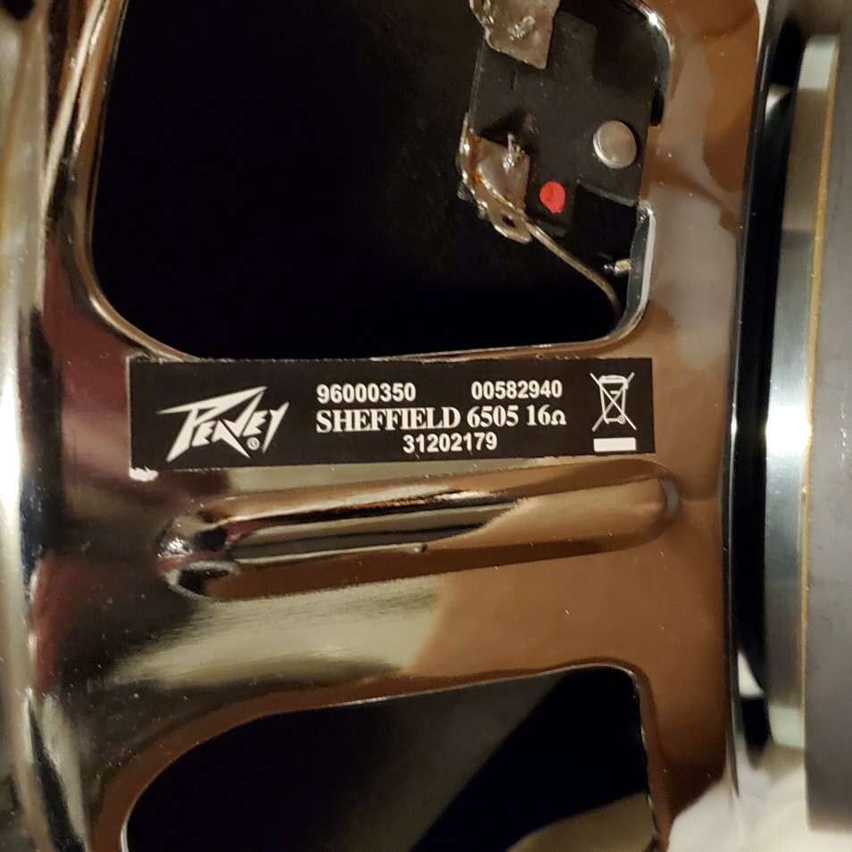 peavey sheffield 12" 6505 speakers