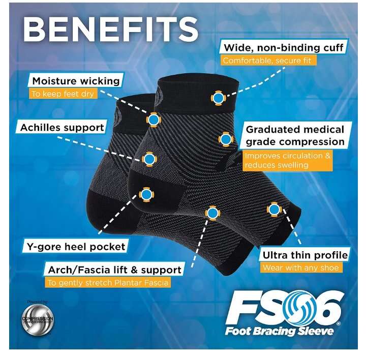 Orthosleeve fs6 compression foot sleeve