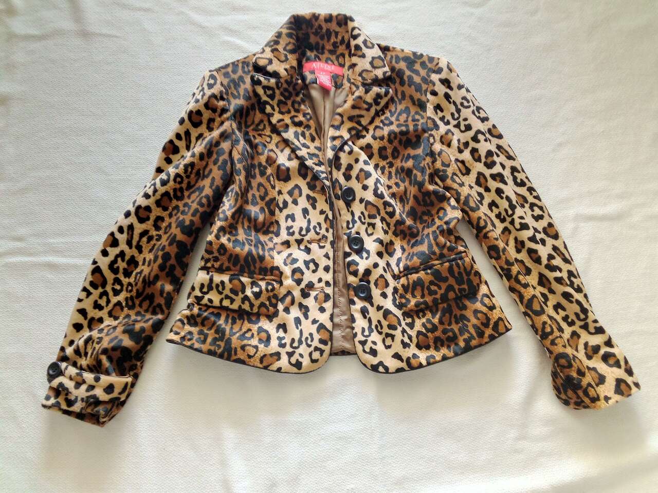 A-Line Ladies Leopard Pattern Print Super Soft Jacket