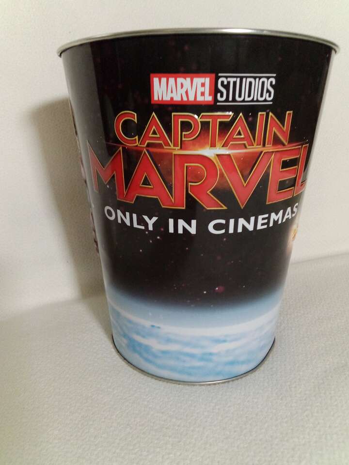 CAPTAIN MARVEL Action Figure Only In Cinemas Trash Canister New