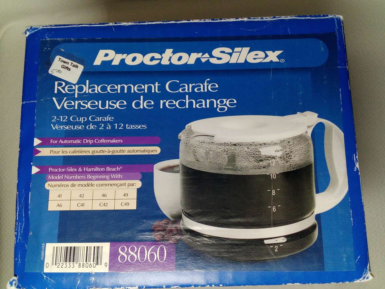 Hamilton Beach Proctor Silex 2 to 12 Cup Glass Coffee Carafe/Pot with Lid