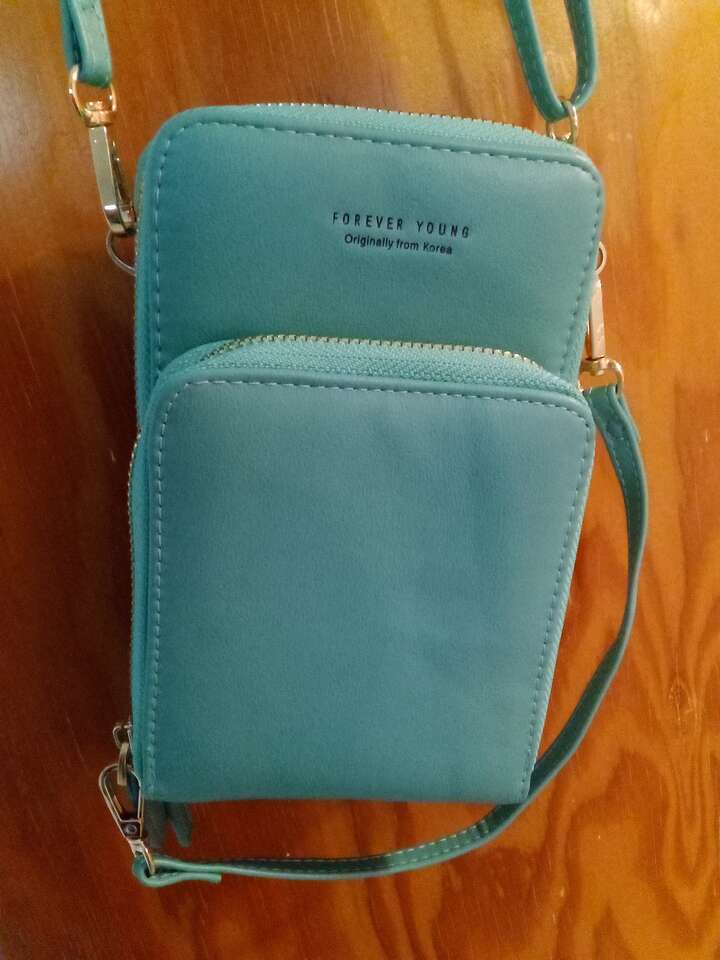 Women's Forever Young Mini Purse 7.5" x 5" Three Compartments, Shoulder Strap