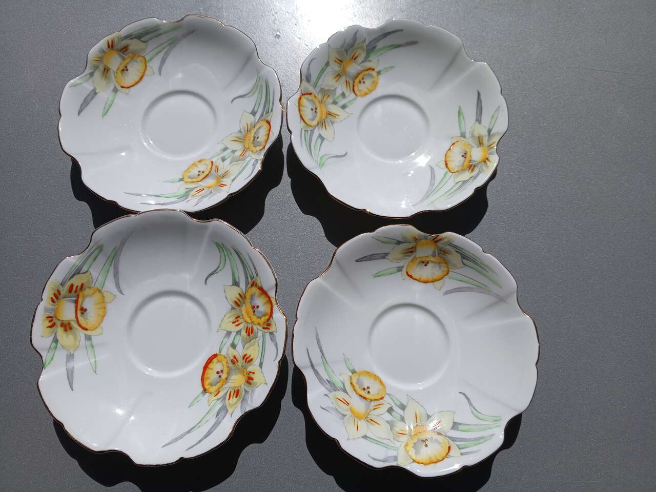 Four Royal Stafford Bone China Tea Cup Saucers Replacement