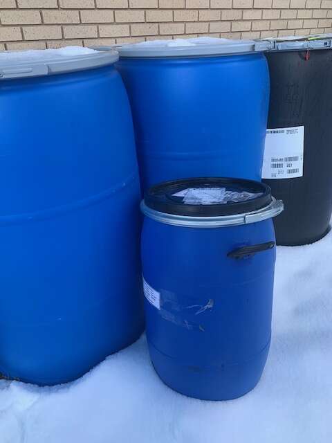 55-Gallon Poly Storage Barrels