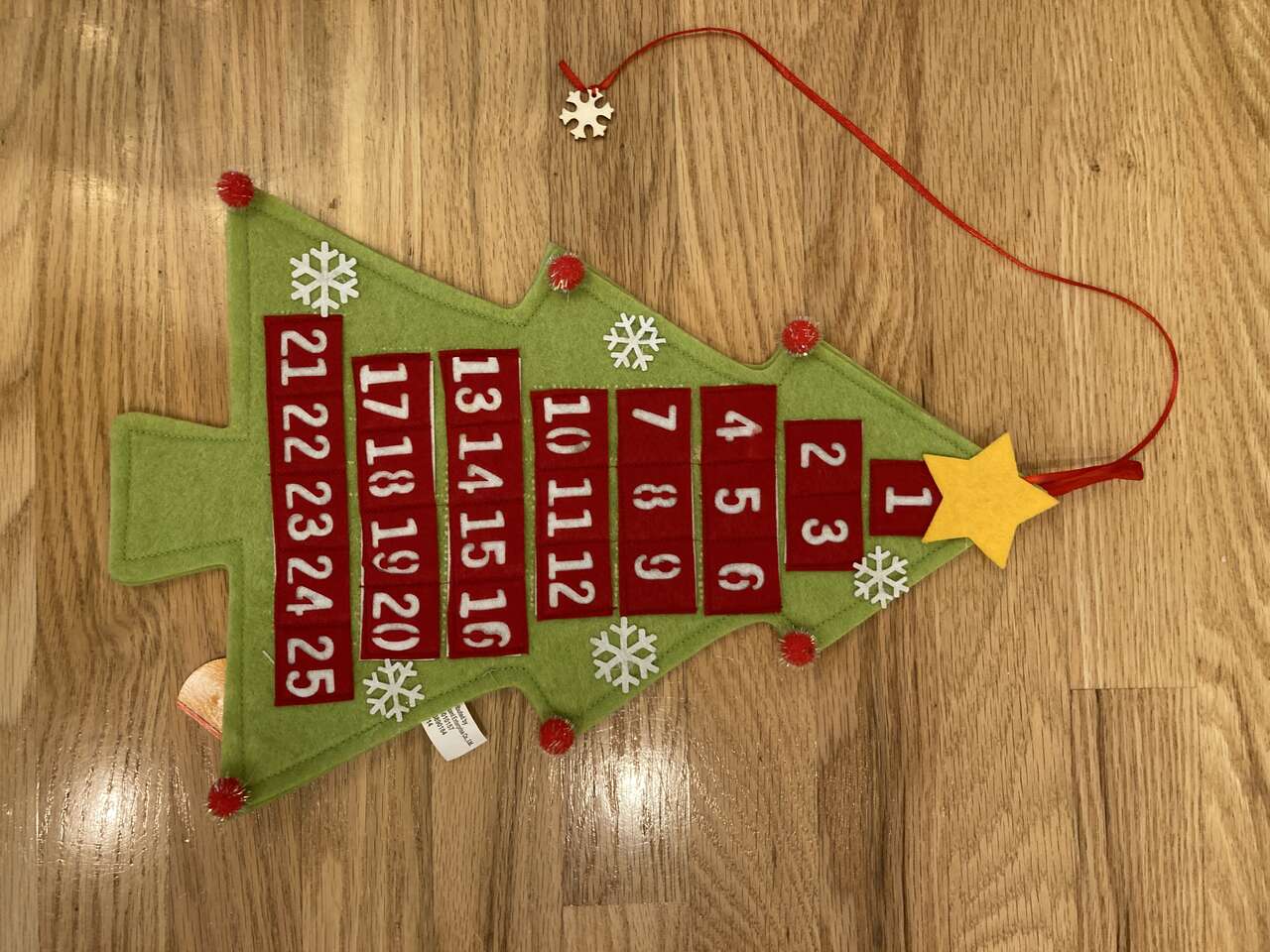 Christmas Advent Calendars Felt Tee Countd