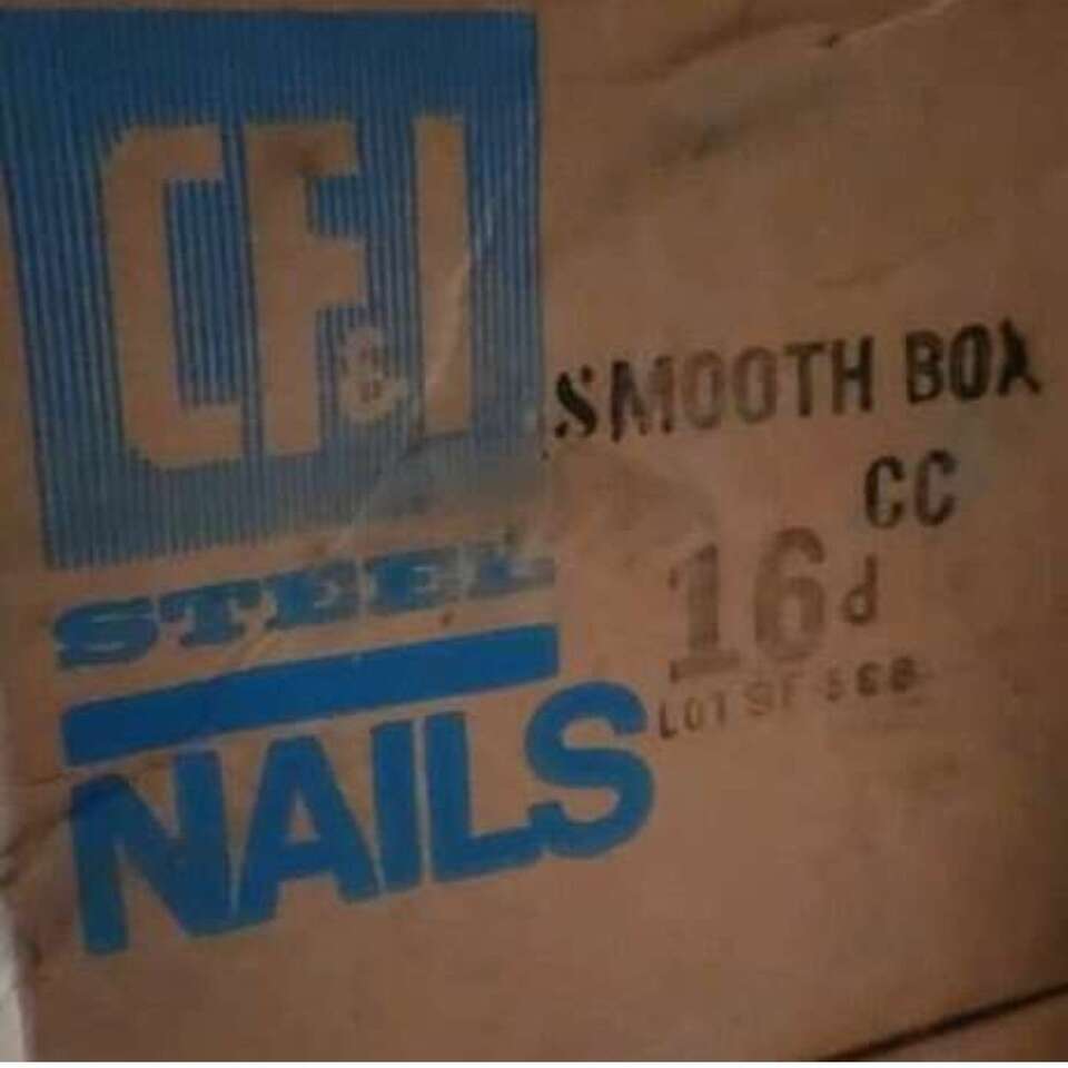 Boxes of miscellaneous Nails