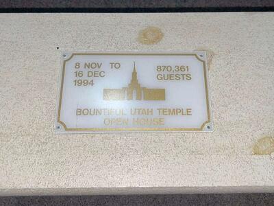 Bountiful Utah Temple Open House Bench