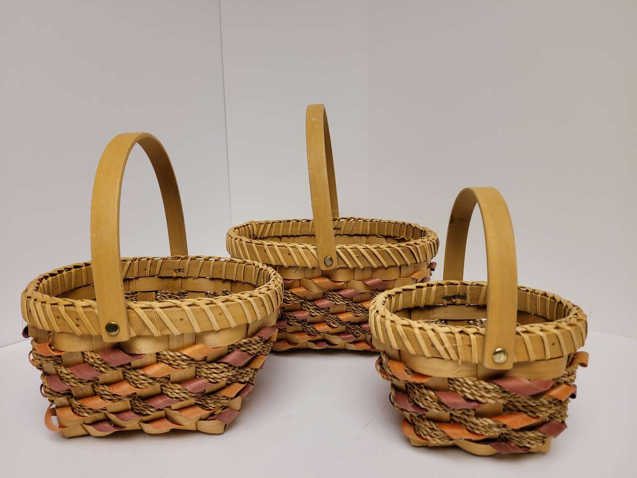 Lot of 3: Oval baskets