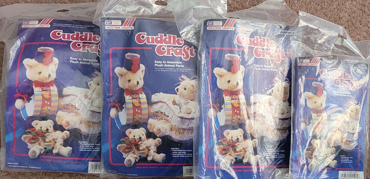 Vintage Cuddle Craft Bear Craft Kits