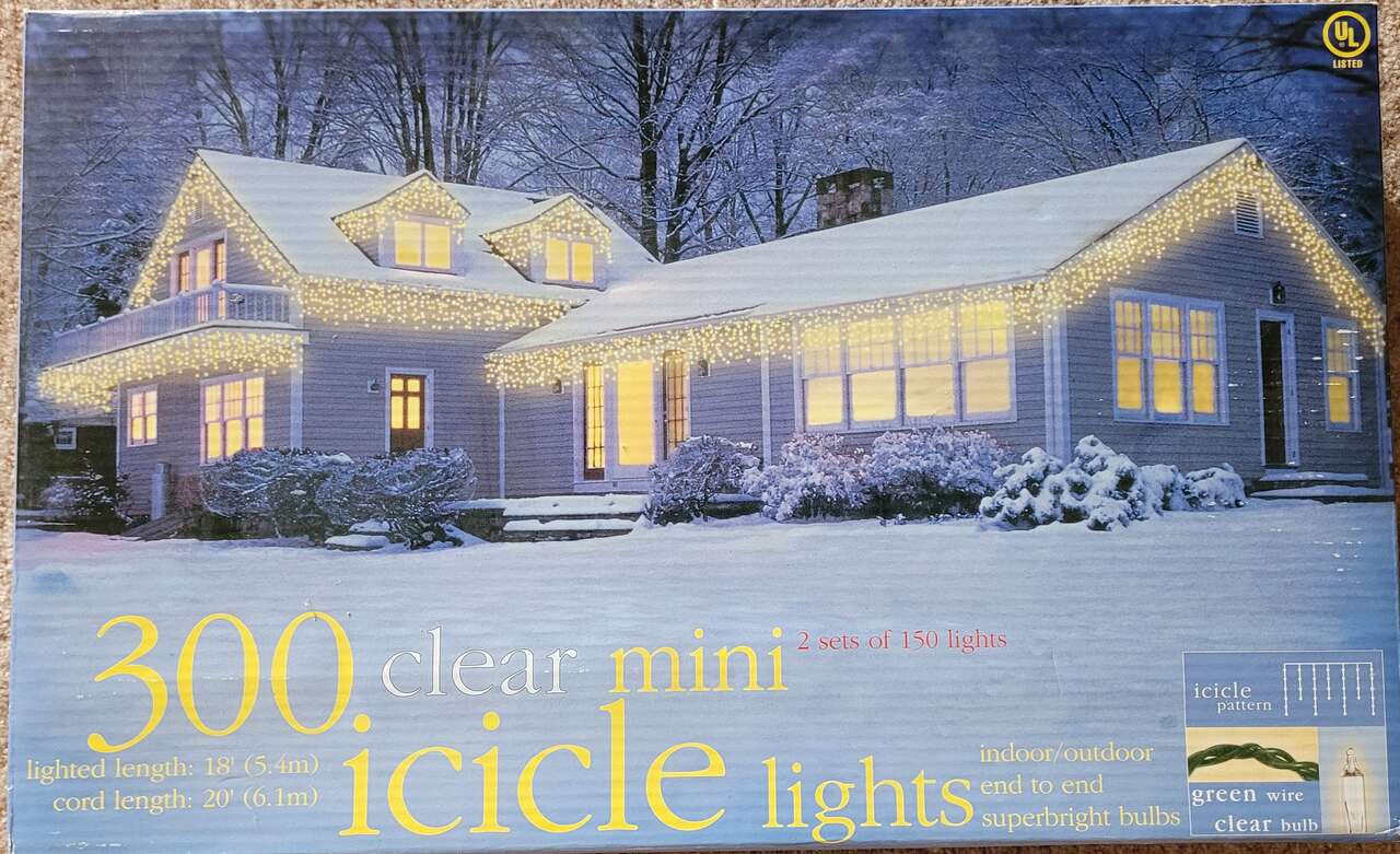 NEW 300 clear Mini icicle lights