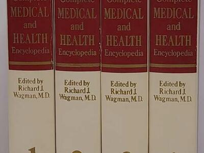 Vintage set of 4 "The New Complete Medical and Health Encyclopedia"