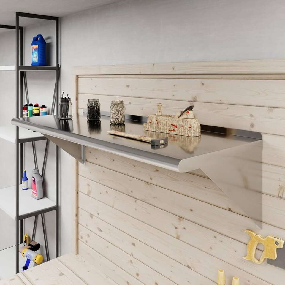 Stainless steel shelf wall mount 48 inch