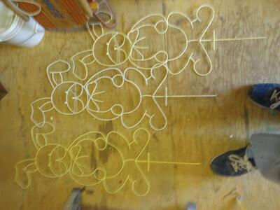 Easter Bunny yard art