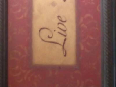 home decor live laugh love