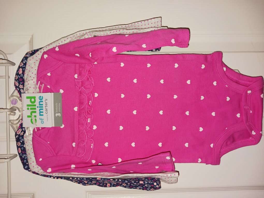 Girls Carters 3 pack Onesies