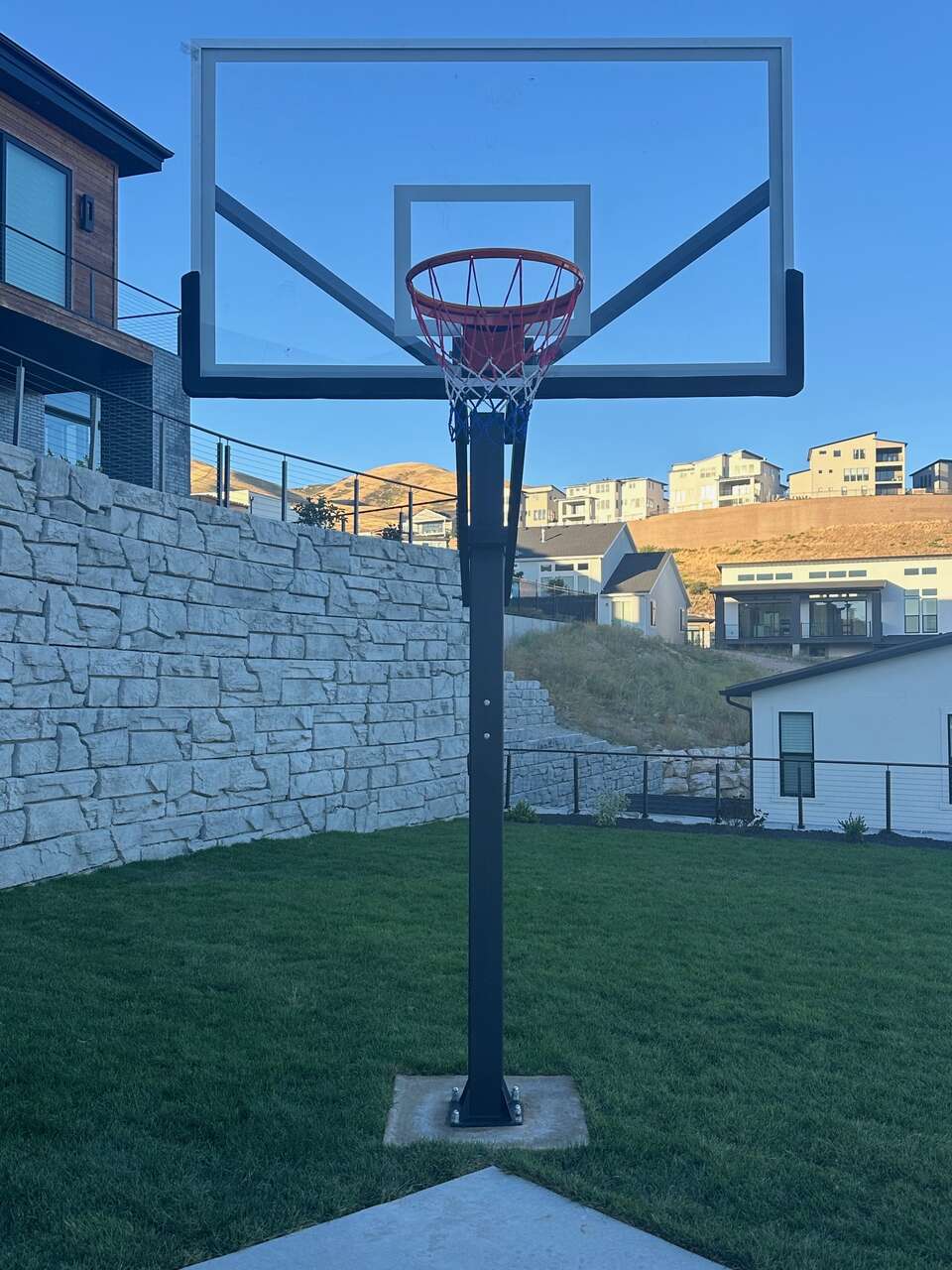 SlamTech Heavy Duty Adjustable In-Ground Basketball Hoop