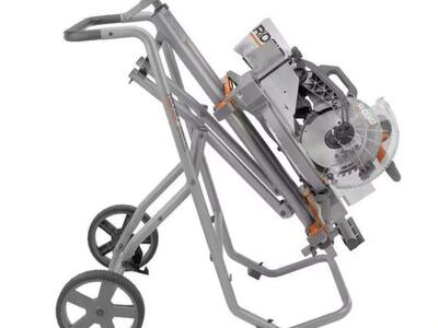 RIDGID 12 Dual Bevel Sliding Miter Saw With Stand