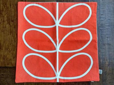 Orla Kiely 16x16 Orange Cream Pillow Cover