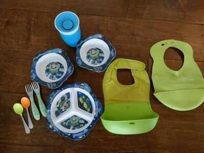 Buzz Lightyear Toddler Eat Bundle 360 Cup Oxo Bib