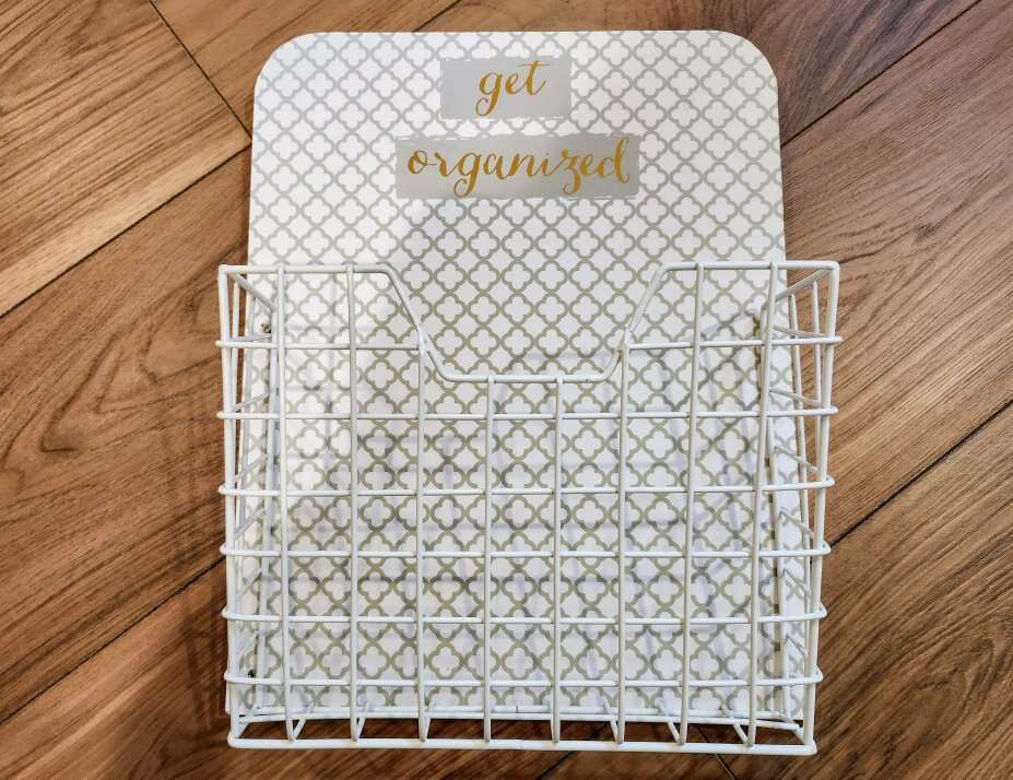 Get Organized Paper Organizer Magazine Rack White