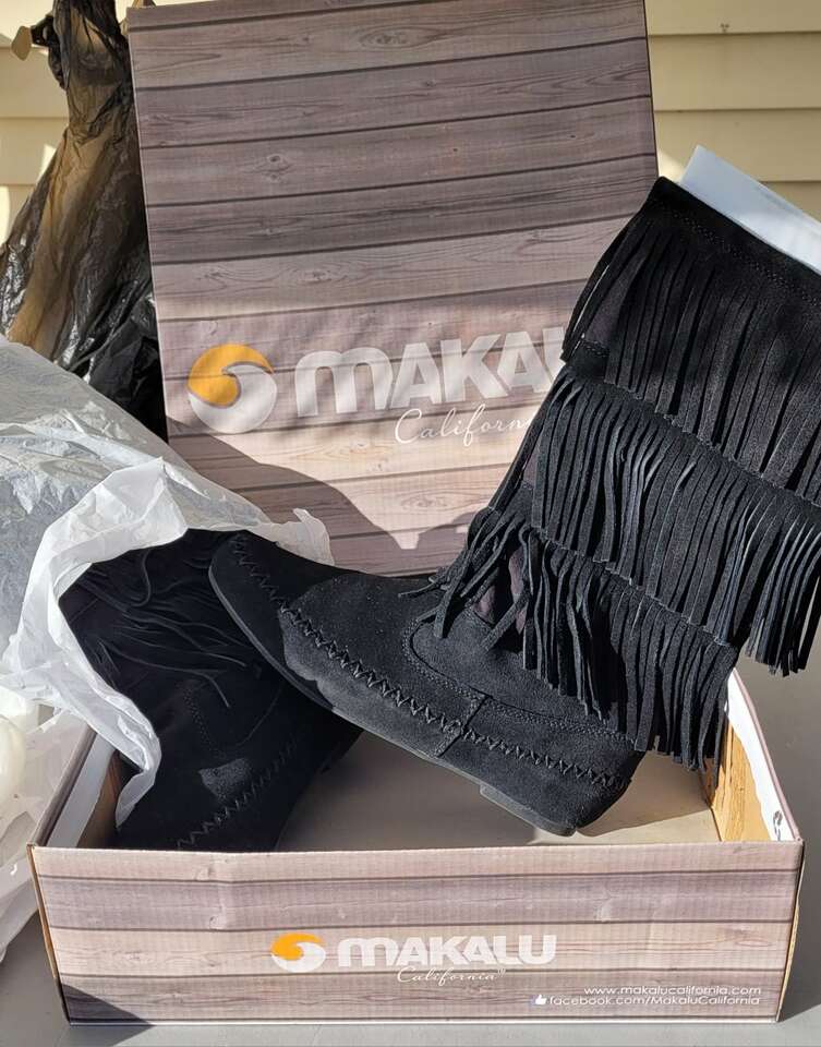 New Leather Fringe Boots
