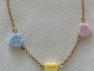 Rare Avon Conversation heart Childs necklace