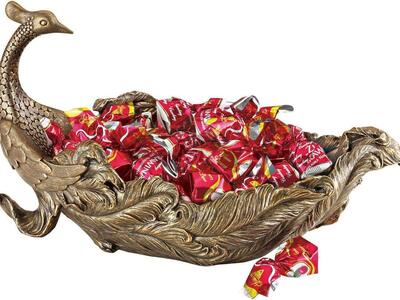 Design Toscano Peacock's Plume Sculptural Bowl