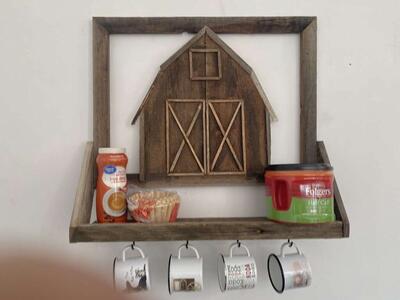 Handmade Barnwood Barn Art shelf