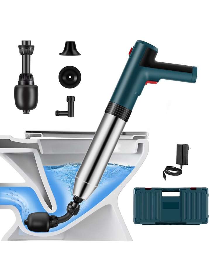 Electric Toilet Plunger Hair Drain Clog Remover