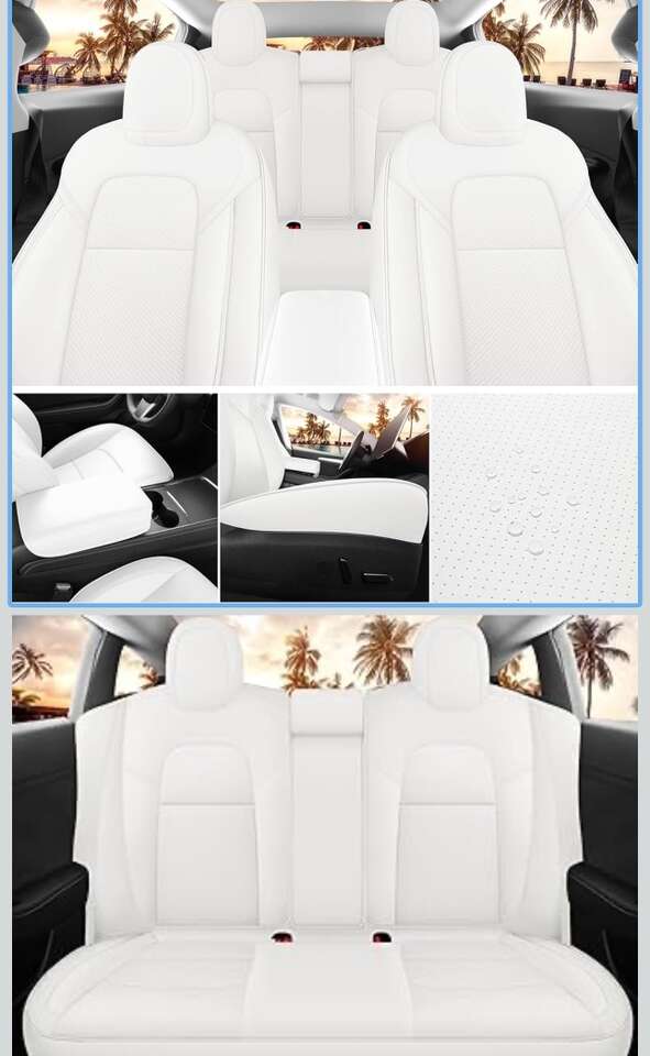 Tesla Model 3 Seat Covers 2017 2018 2019 20 White