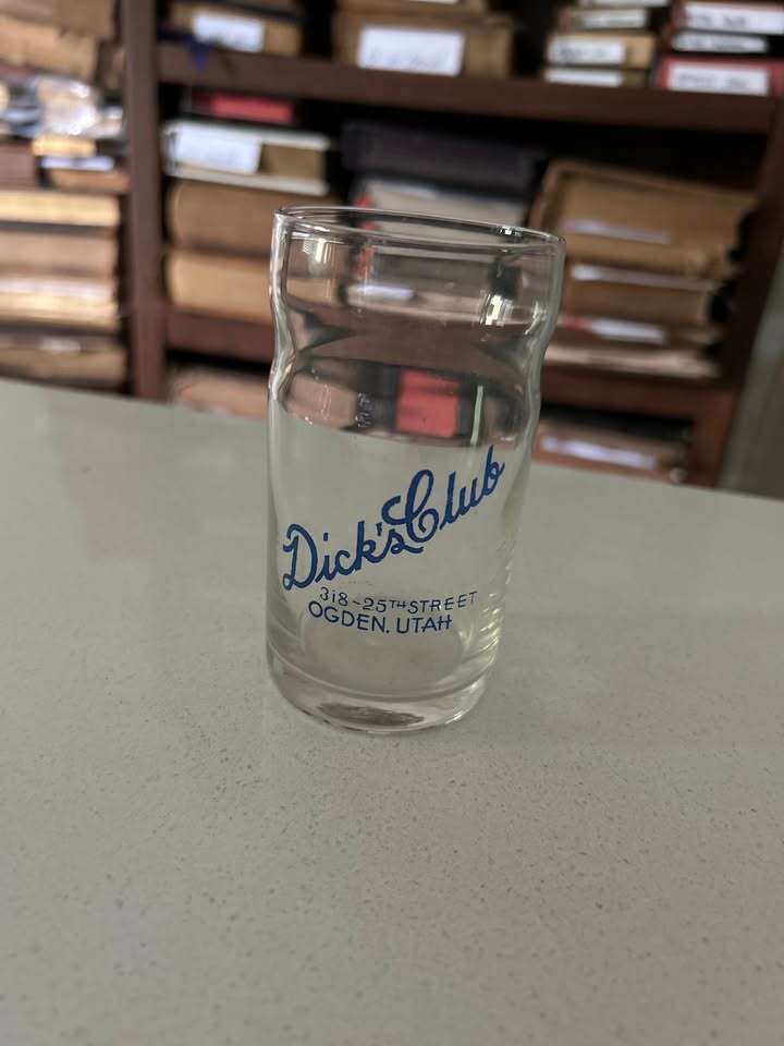 Celebrate Ogden's history with this vintage Dick's Club glass Ogden, Utah