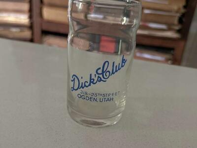 Celebrate Ogden's history with this vintage Dick's Club glass Ogden, Utah