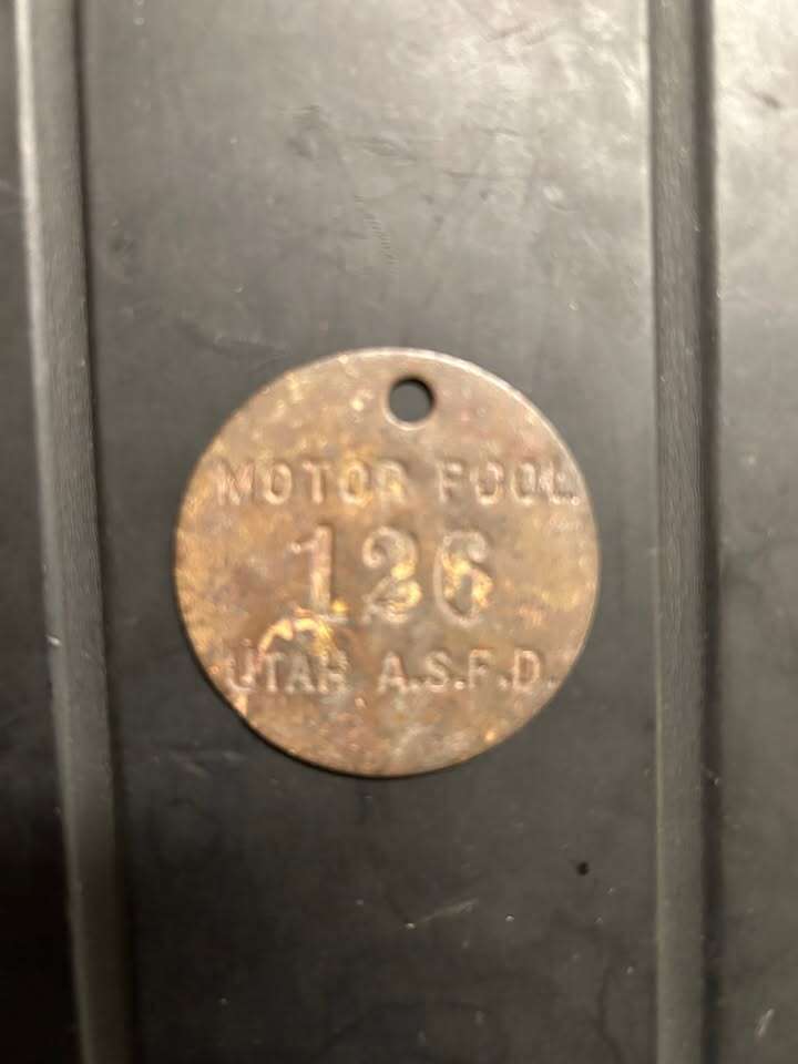 Motor Pool A.S.F.D. tag - all metal