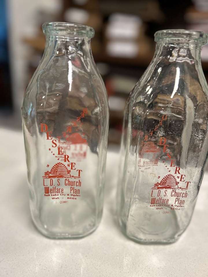 2 Deseret Milk Bottles (LDS)
