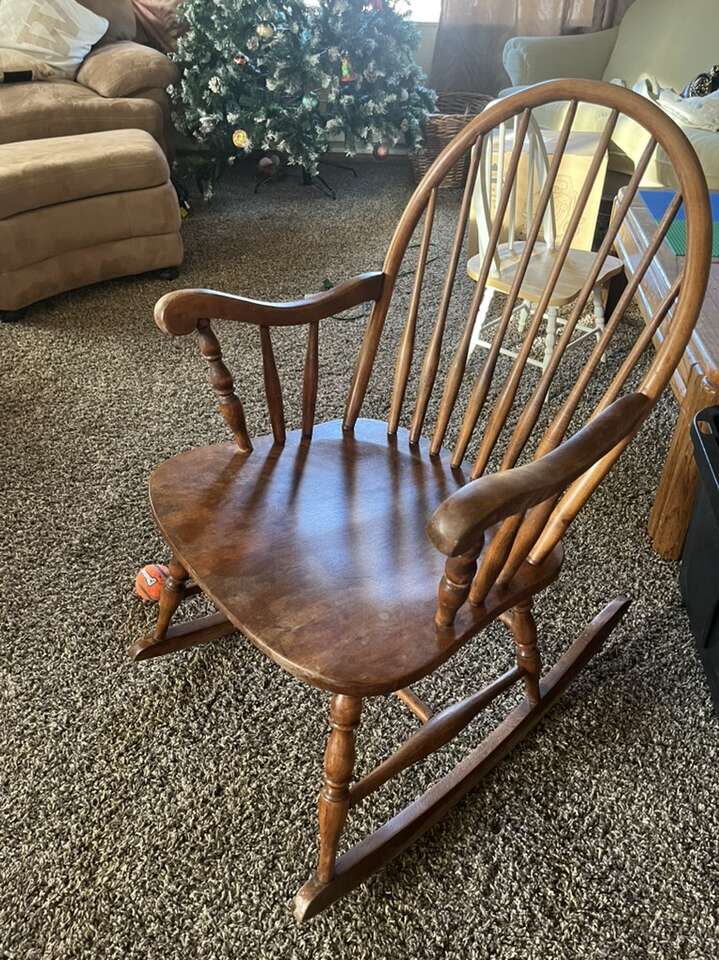 Antique Solid Wood Rocking Chair