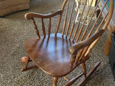 Antique Solid Wood Rocking Chair