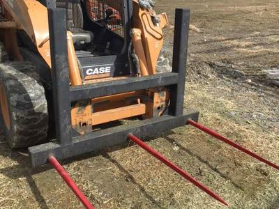 Bale Spear / Hay Fork / Bale Fork for Skid Steer