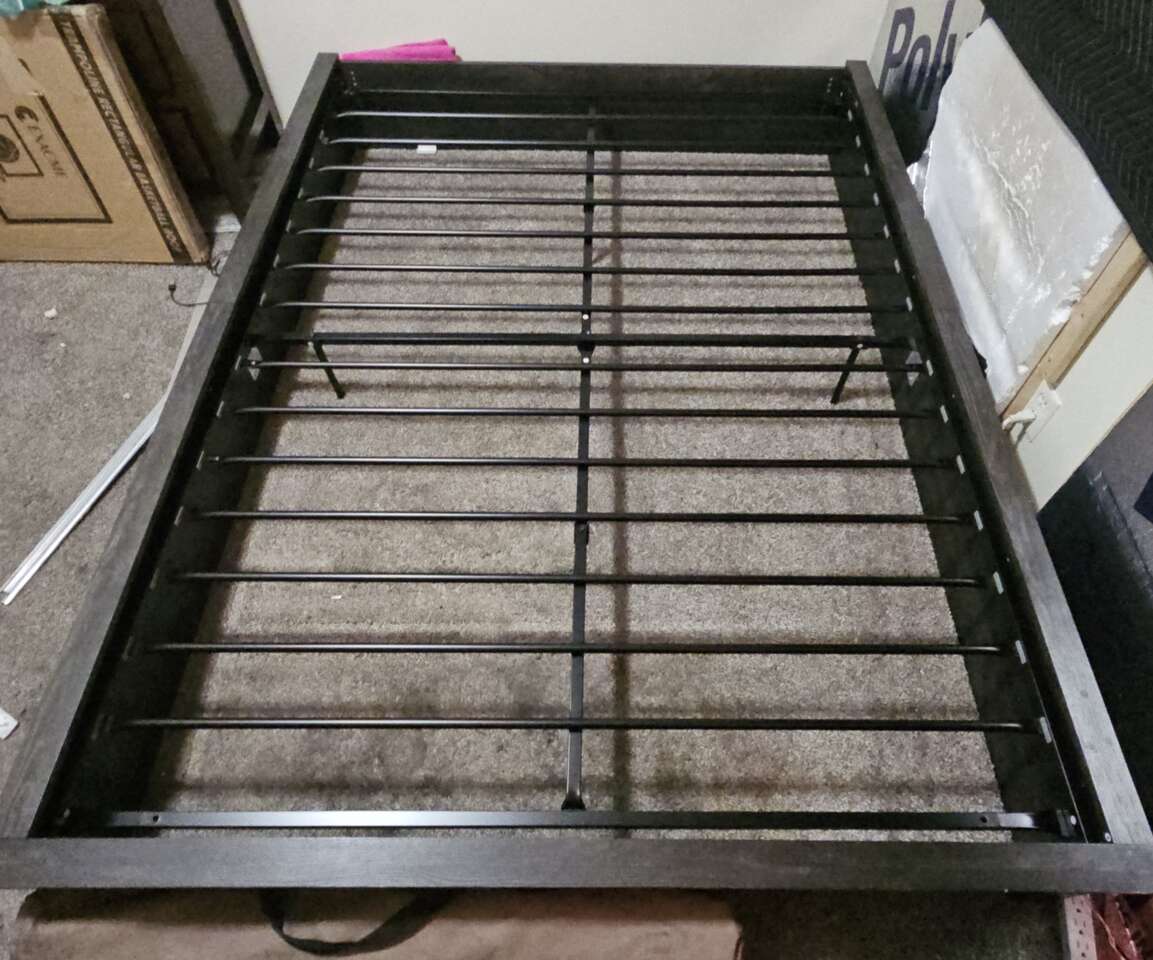 Brown Wooden Bed Frame Size Full