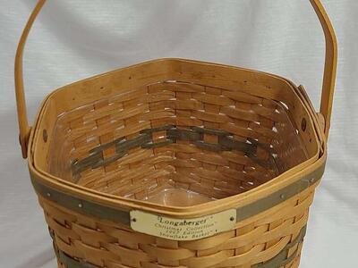 Set of 2 Vintage 1997 Longaberger Baskets with Initials