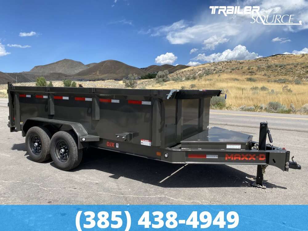 7x14 Maxx-D DJX Dump Trailer - 36" Sides - 15K GVWR