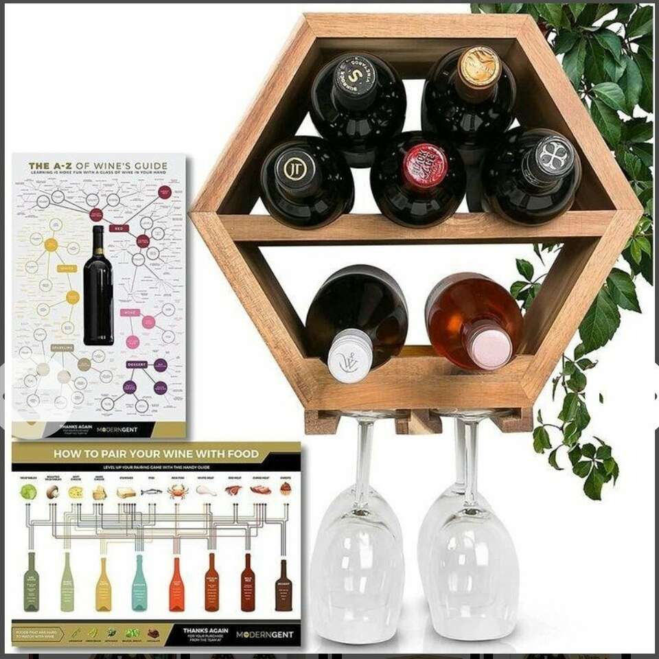 ACACIA WOOD WINE RACK