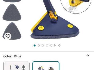 Adjustable rotatables triangle cleaning mop